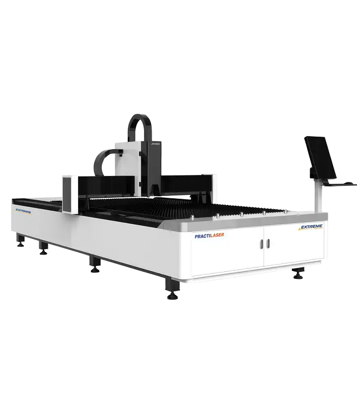 áquina de Corte CNC (Control Numérico Computarizado) industrial en operación, realizando cortes de alta precisión en láminas de metal. Demuestra la tecnología de punta y la capacidad productiva de GAPAC.